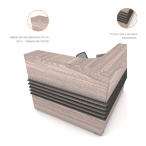 Balcão de Atendimento Prime em L