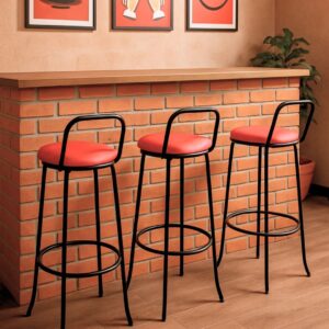 Banqueta Alta Com Encosto Arco