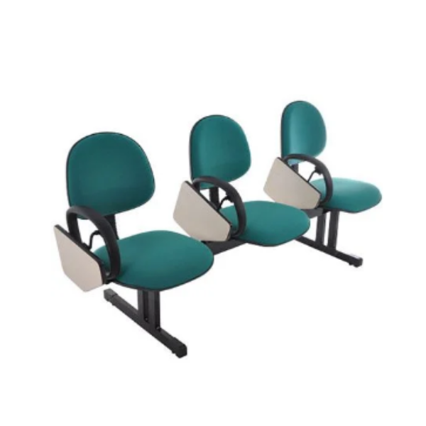 Longarina Executiva Universitária Braço Fixo e Prancheta