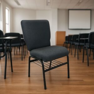 Cadeira Fixa Com Porta Livros