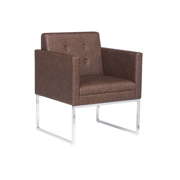 Poltrona Recepção Input Marrom Poltrona Recepção Input Marrom