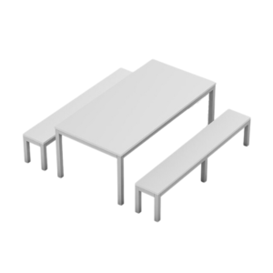 Mesa Refeitório com Bancos